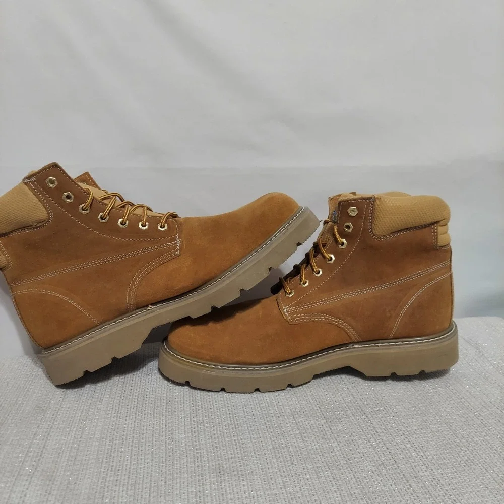 Genuine Dickies Men's‎ Tan Leather Steel Toe Work Boot Size 13 M NWOT
